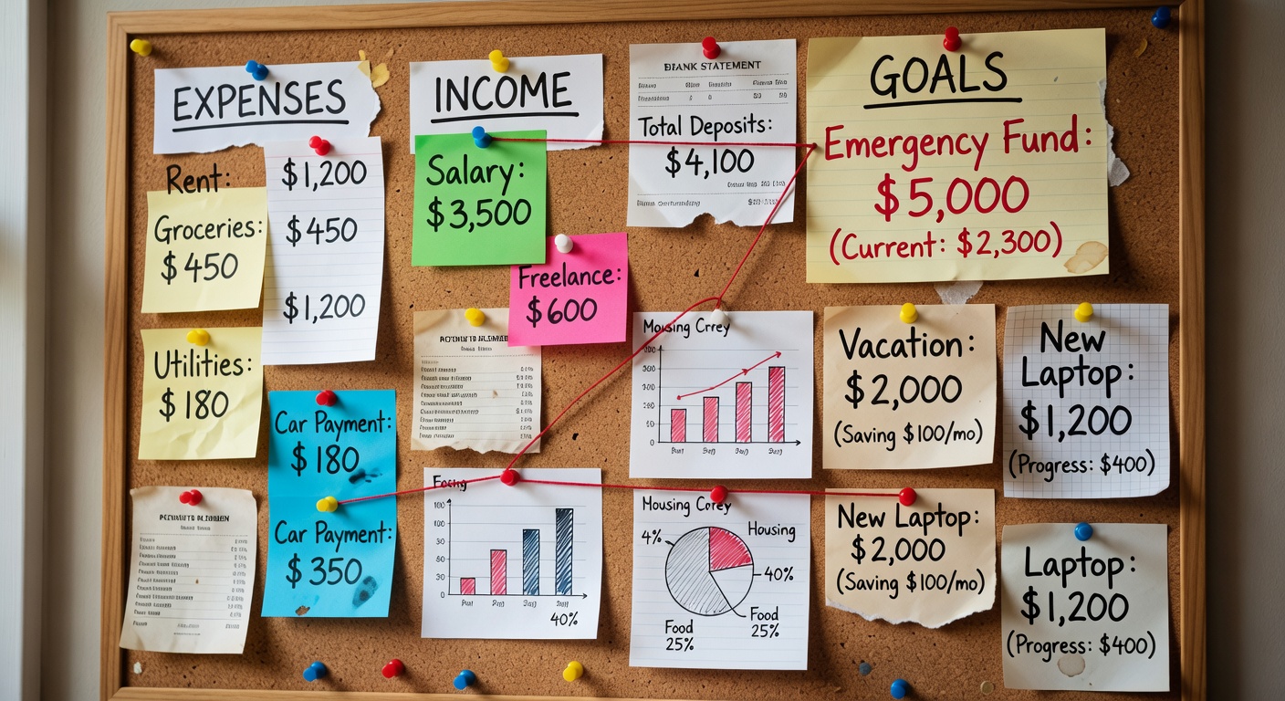 Panel de control de seguimiento de gastos del hogar