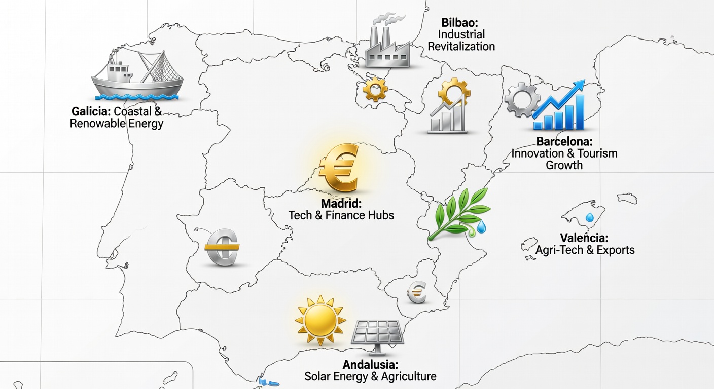 Cobertura regional y oportunidades económicas en España